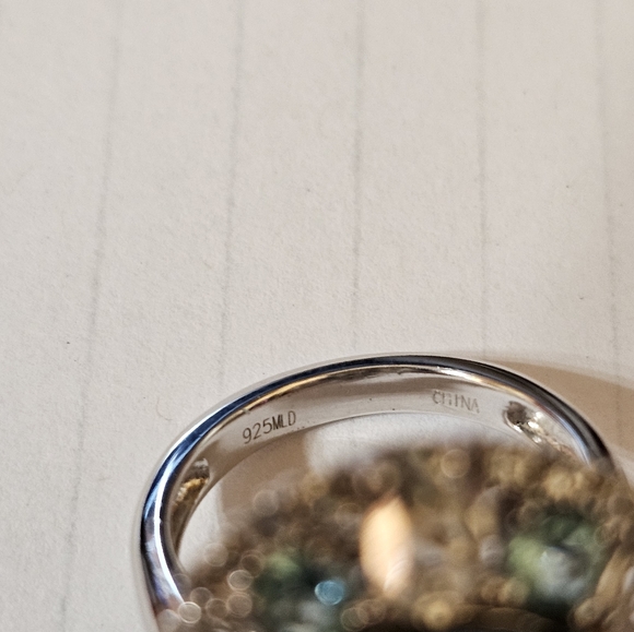 Carol Brodie Rarities Collection Opal, Zircon, and Blue Topaz Ring 925 Sz 7! - Picture 8 of 8